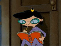 Hey Arnold! Phoebe writing in journal