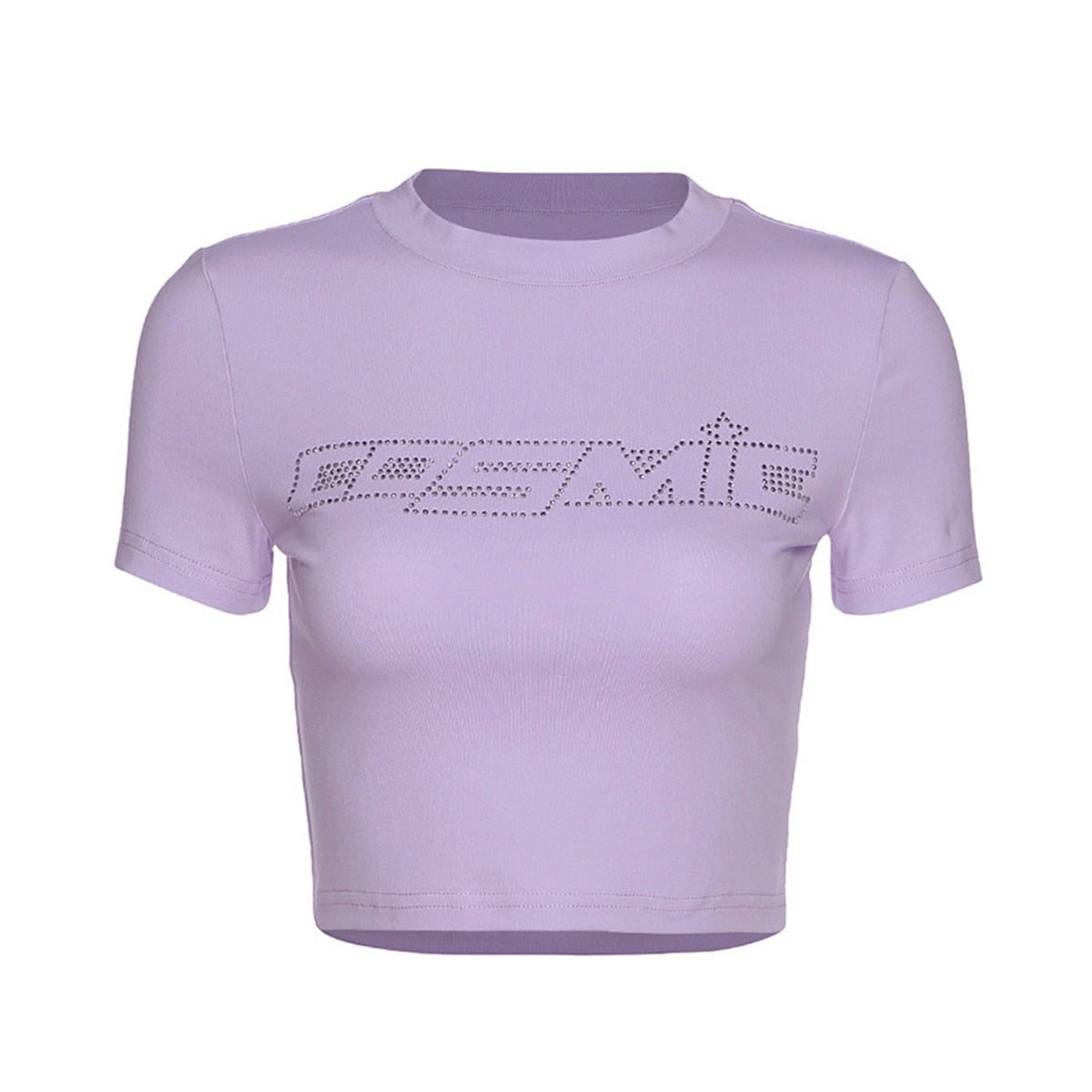 Cosmic Rhinestones Crop Tee