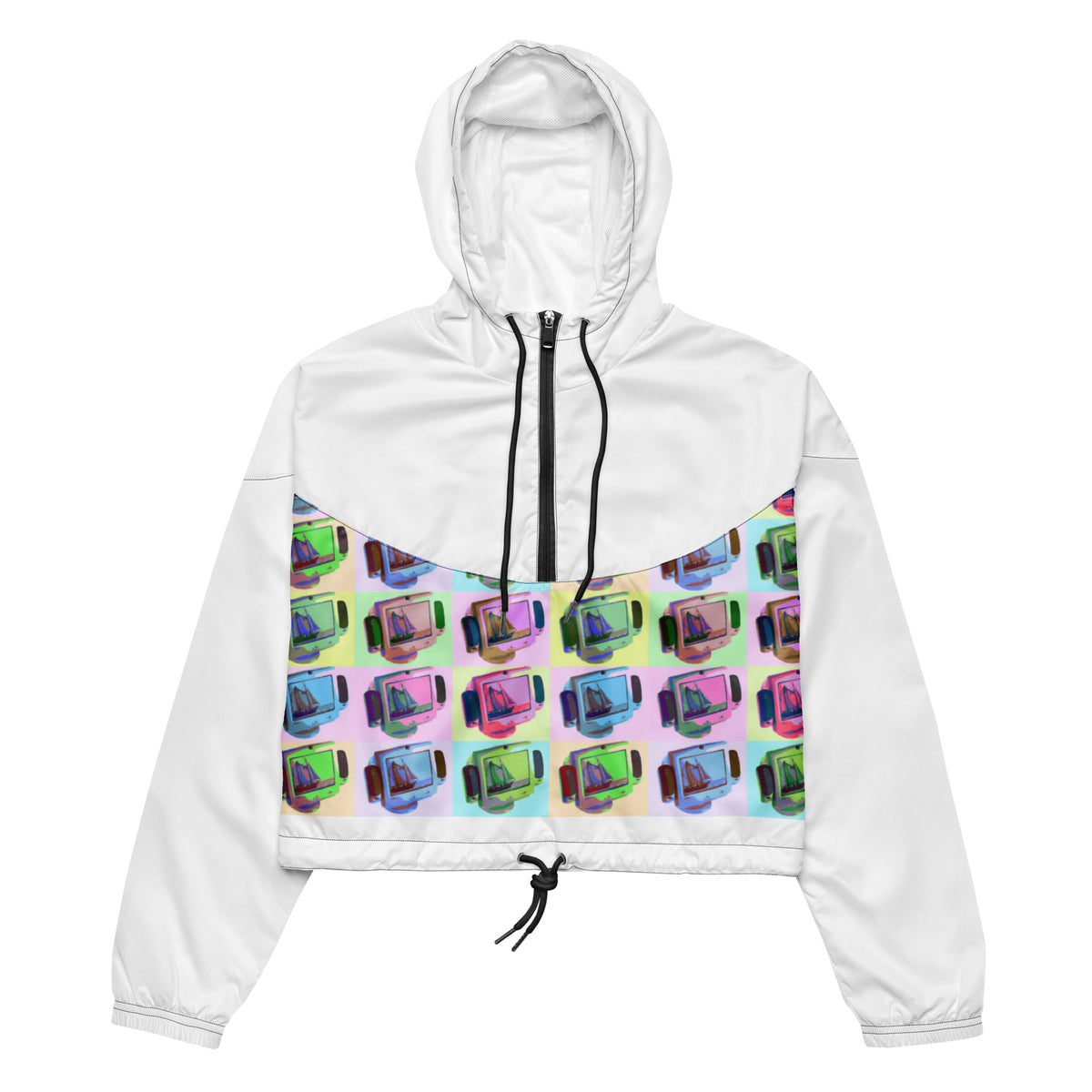 Family Computer Cropped Windbreaker