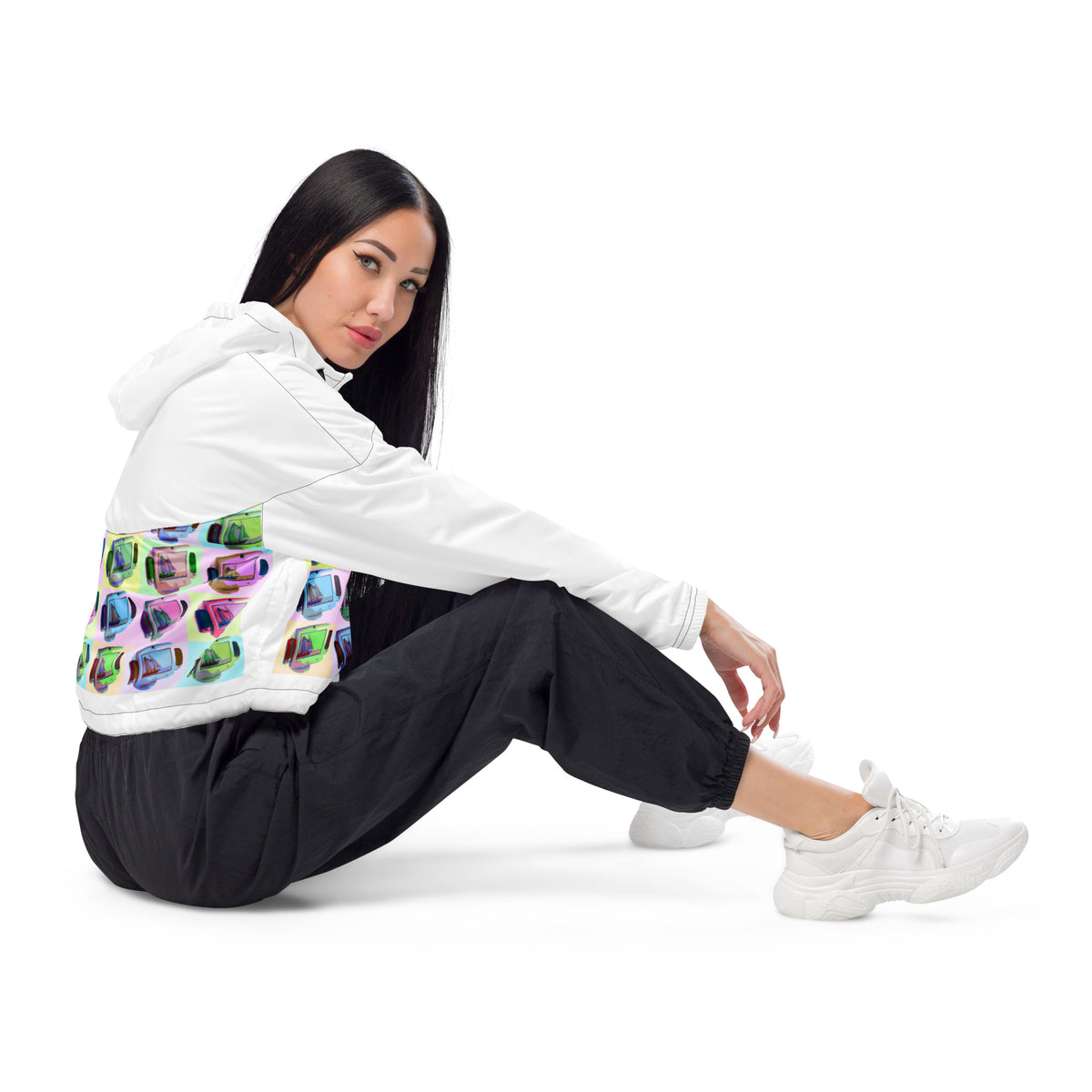 Family Computer Cropped Windbreaker
