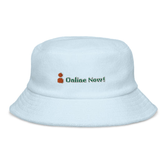 Online Now! Terry Cloth Bucket Hat