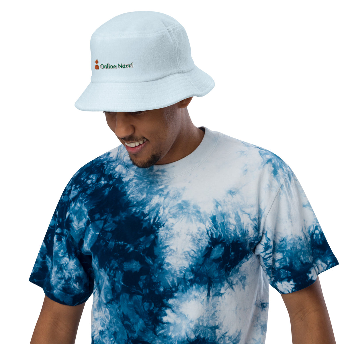 Online Now! Terry Cloth Bucket Hat
