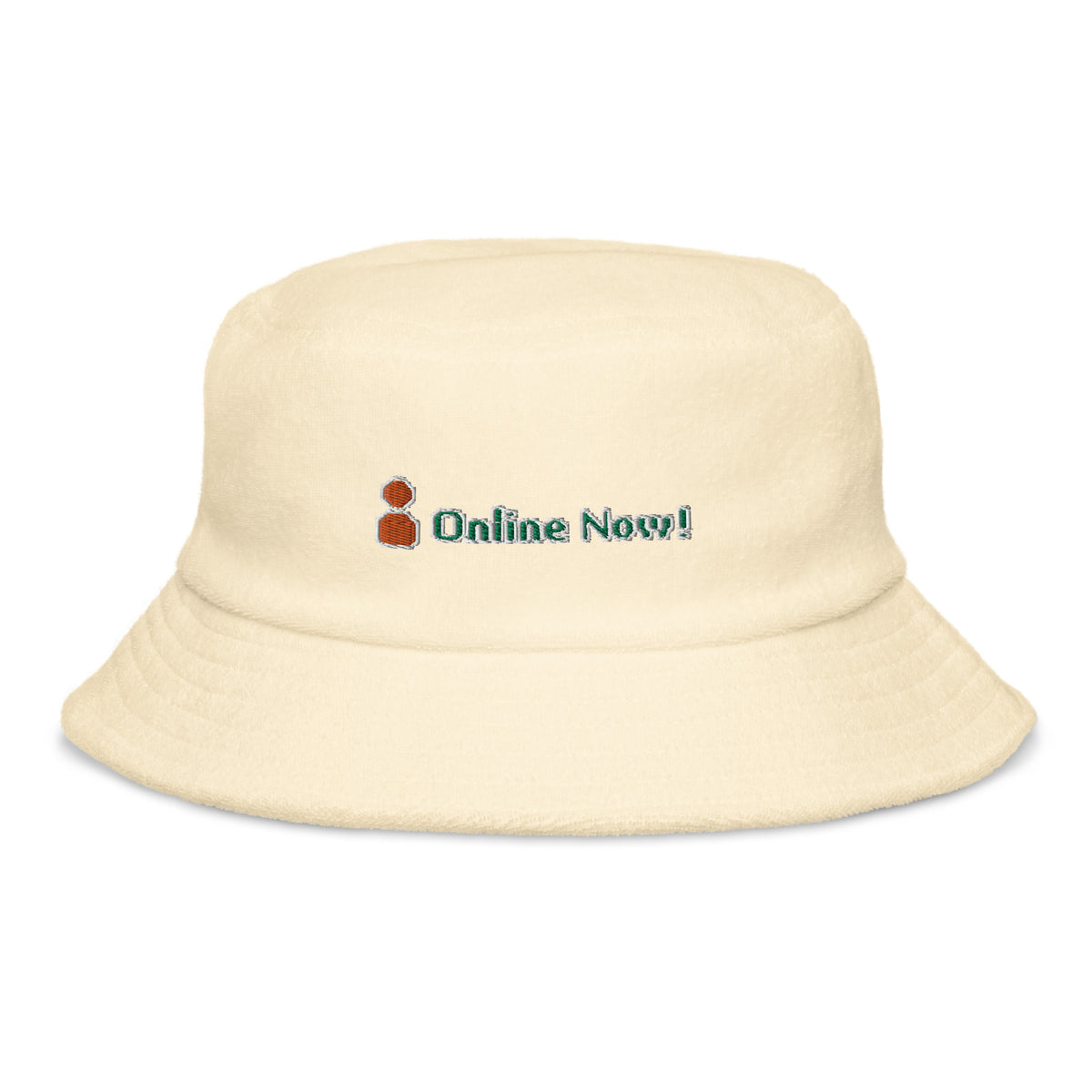 Online Now! Terry Cloth Bucket Hat