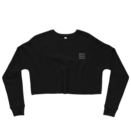 and hearts Crop Sweatshirt