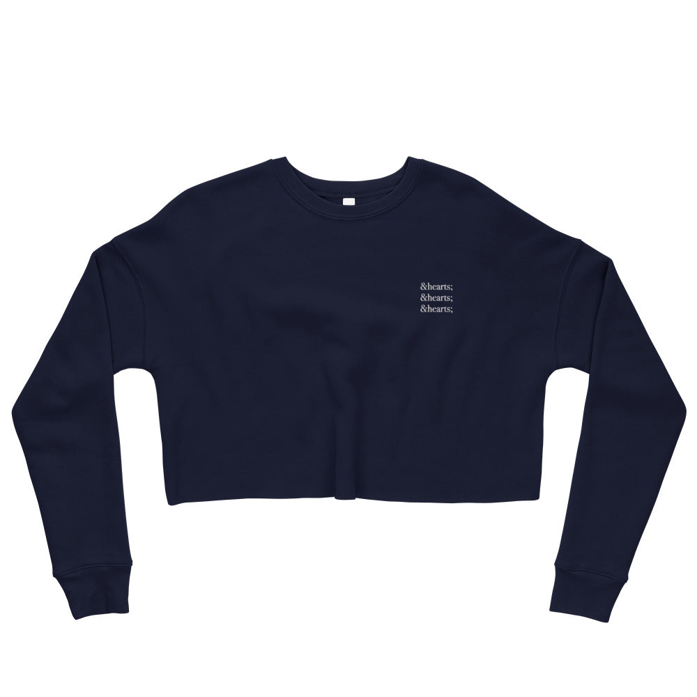 and hearts Crop Sweatshirt